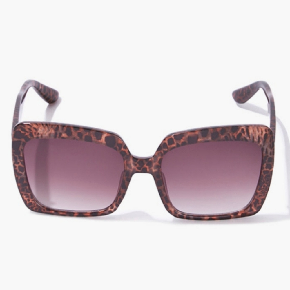 Square Tortoiseshell Sunglasses Gradient Lenses